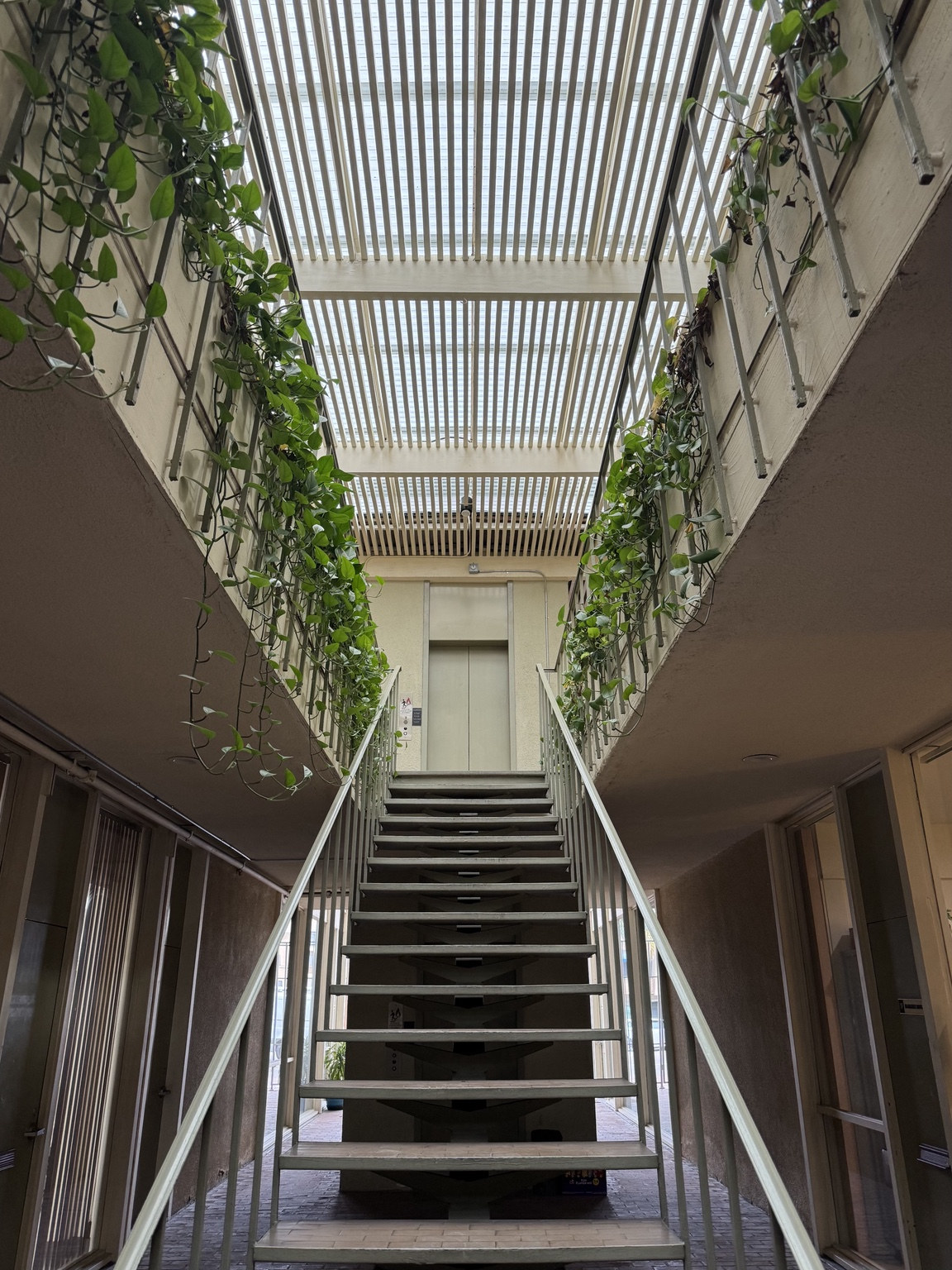 Symmetrical architectural stairwell