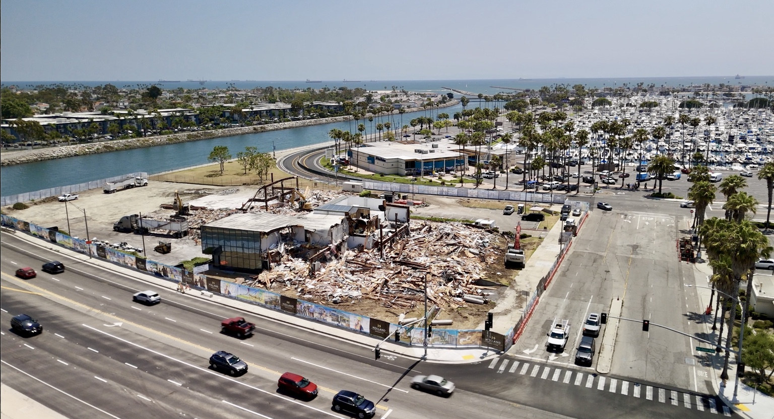 Redevelopment site aerial overview