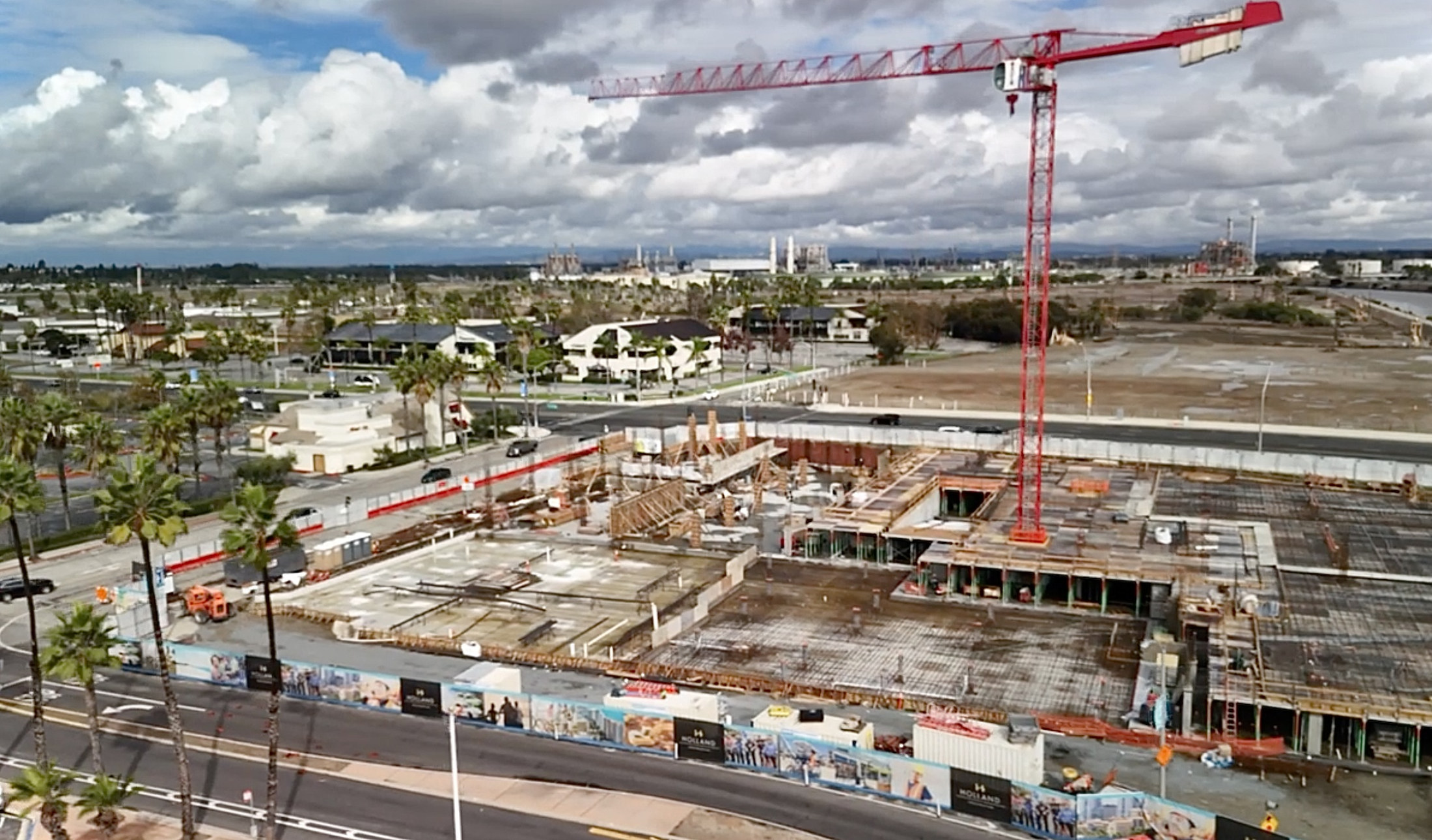 Congressional Place foundation and tower crane construction